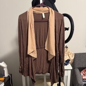 Luxe Brown and Cream Women's kimono